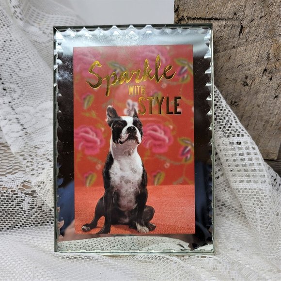 Boston Terrier Decorative Mirror Trimmed Photo - Picture 3 of 10